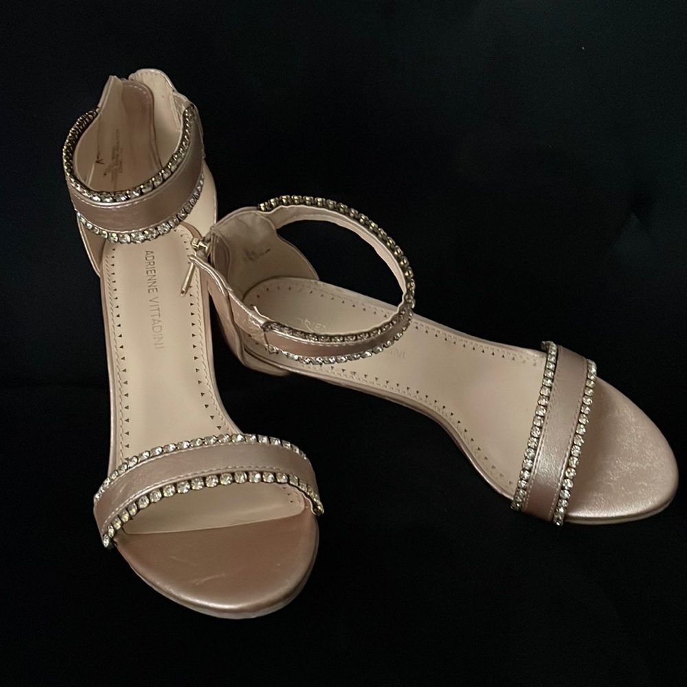 Leather Embellished Stiletto Sandal